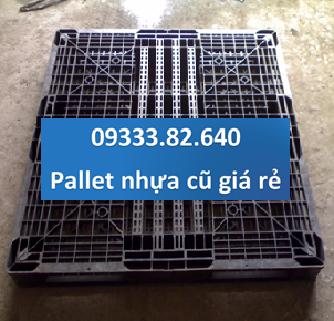 Pallet nhựa cũ  1100x1100x110mm (hai mặt)