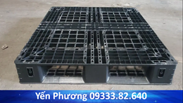 Pallet Nhựa Mới 1100x1100x150mm (đen)