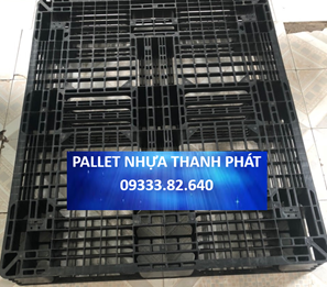 Pallet Nhựa Mới 1460x1100x120mm (đen)